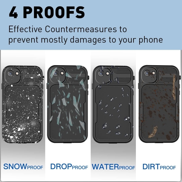 AICase iPhone SE Su Geirmez Klf-Black