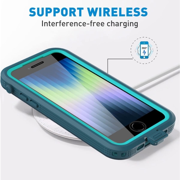 AICase iPhone SE Su Geirmez Klf-Green