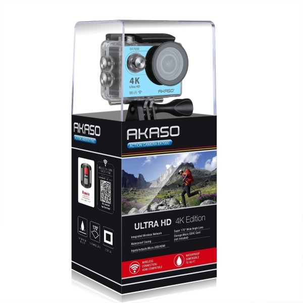 AKASO EK7000 4K WiFi Sports Aksiyon Kamera (Mavi)