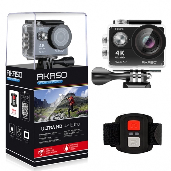 AKASO EK7000 4K WiFi Sports Aksiyon Kamera (Siyah)