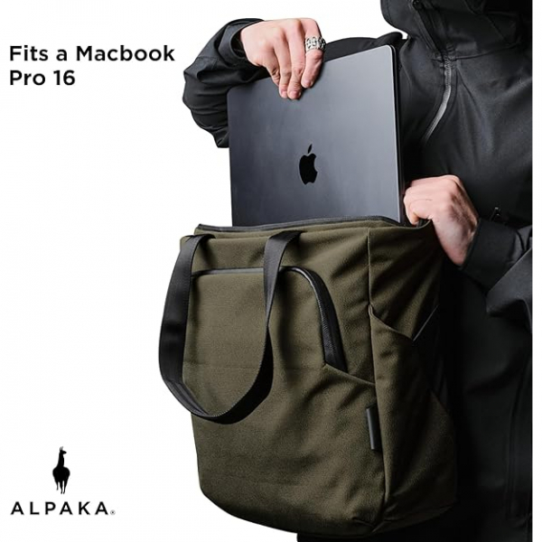 ALPAKA Bravo Tote Laptop antas(16 in)-Army Green 