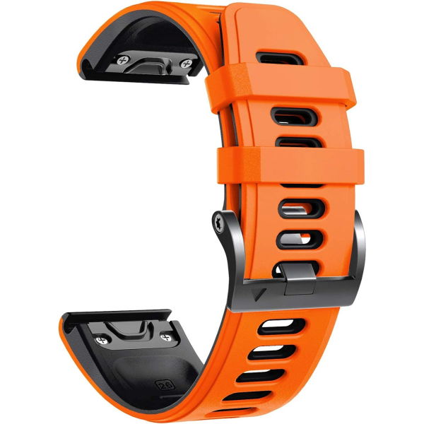 ANCOOL Garmin Fenix 7X/6X Pro/5X Plus Kay -Orange Black