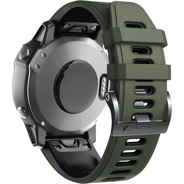 ANCOOL Garmin Fenix 7X/6X Pro/5X Plus Kay -Olive Green Black 