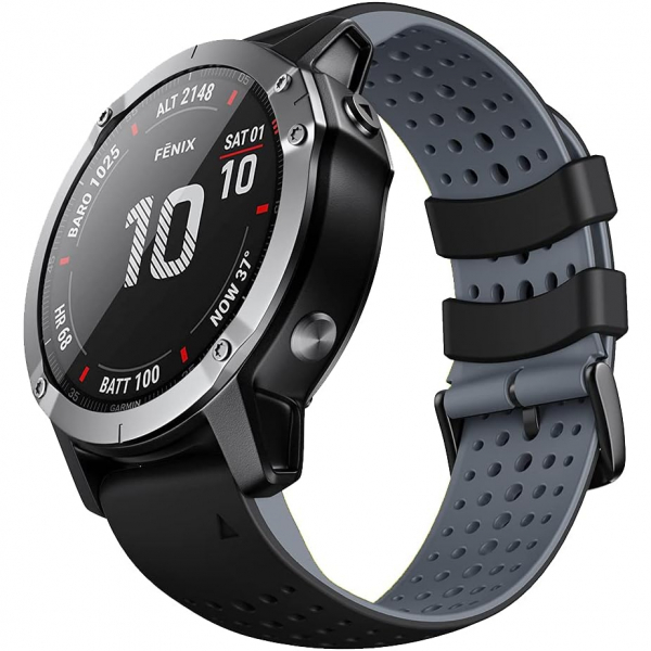 ANCOOL Garmin Fenix 7X/6X/5X Kay -Black Grey