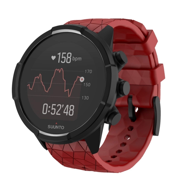 ANCOOL Suunto 9 Baro/Suunto Spartan Silikon Kay-Red