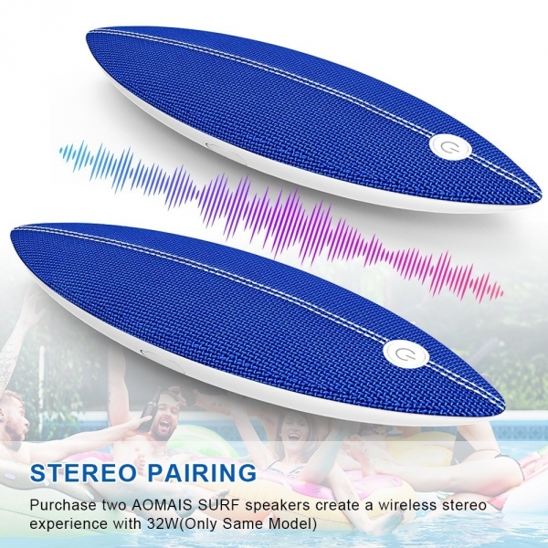AOMAIS SURF Su Geirmez Bluetooth Hoparlr-Blue