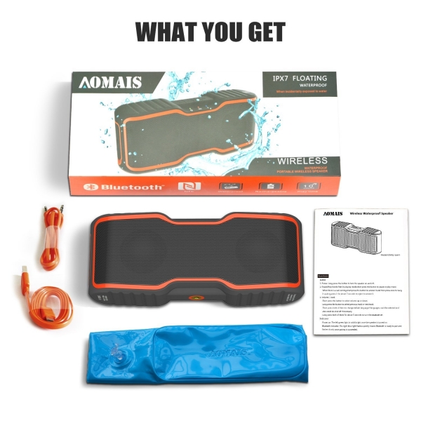 AOMAIS Sport II Su Geirmez Bluetooth Hoparlr-Orange