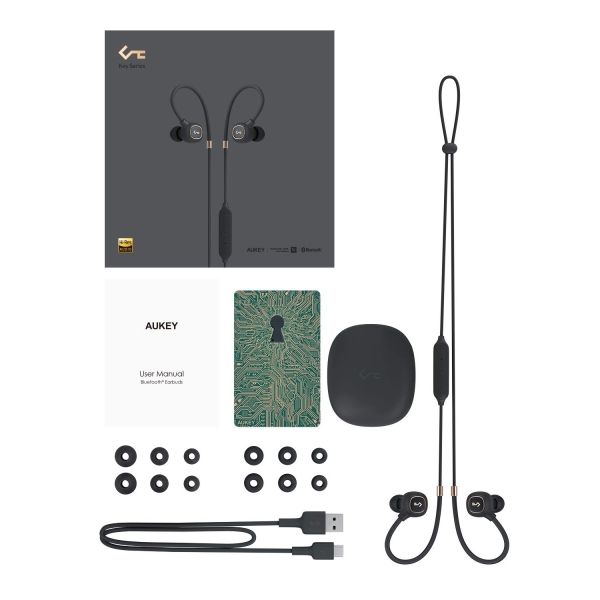 AUKEY Key Serisi B80 Bluetooth Kancal Kulaklk-Black