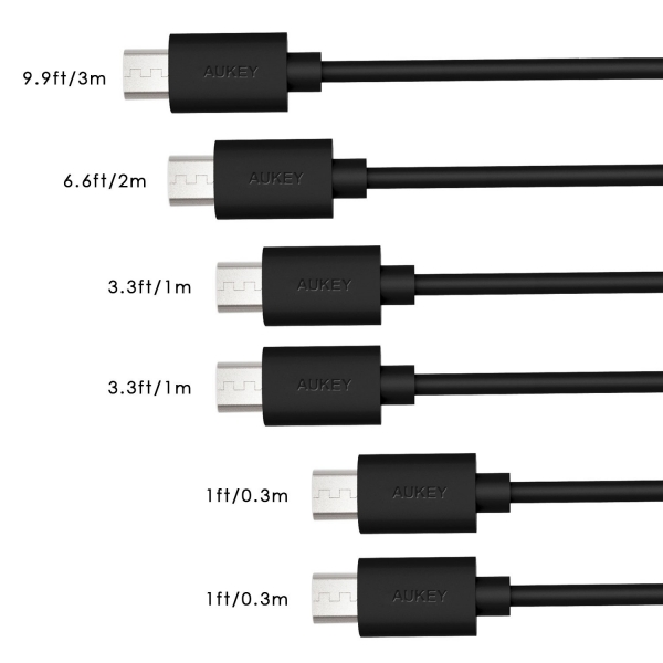 AUKEY Mikro USB Kablo (6 Adet)