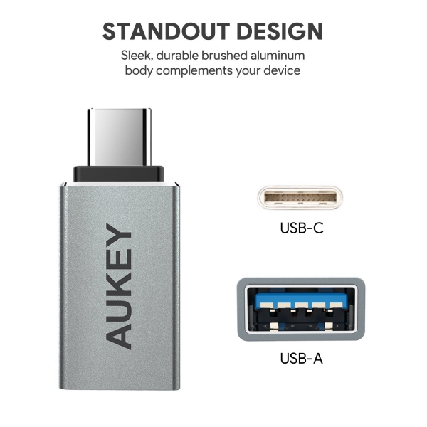 AUKEY USB C Adaptr (Gri)