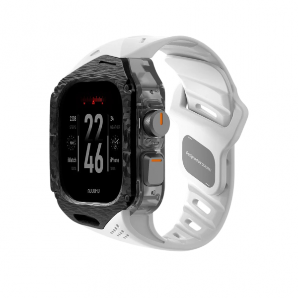 AULUMU Apple Watch Ultra 2 FKM Bumper Klf-White 