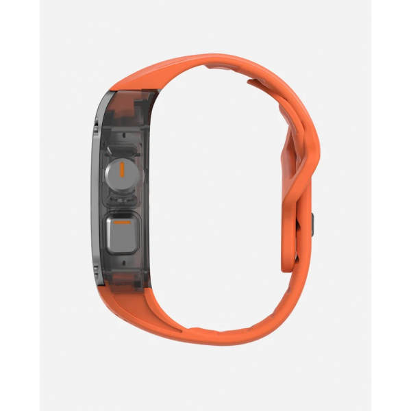 AULUMU Apple Watch Ultra 2 Titanyum Bumper Klf-Red Orange 