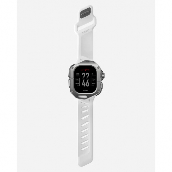 AULUMU Apple Watch Ultra 2 Titanyum Bumper Klf-White 