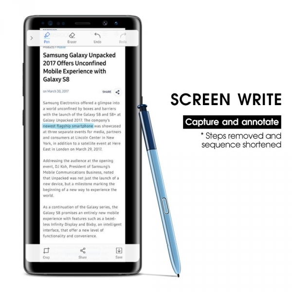 AWINNER Galaxy Note 8 S Pen Stylus Kalem-Blue