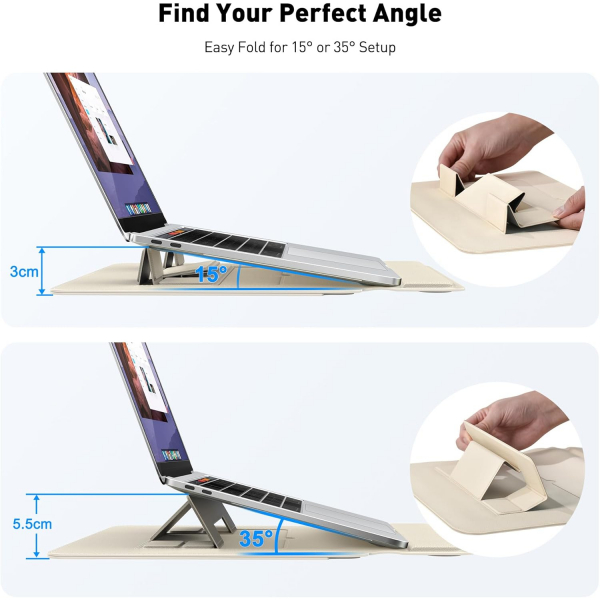AboveTEK 2si 1 Arada Laptop Klf (13-14 in)-Beige
