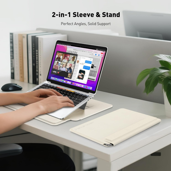 AboveTEK 2si 1 Arada Laptop Klf (13-14 in)-Beige