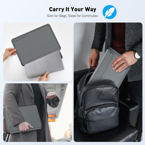 AboveTEK 2si 1 Arada Laptop Klf (13-14 in)-Grey