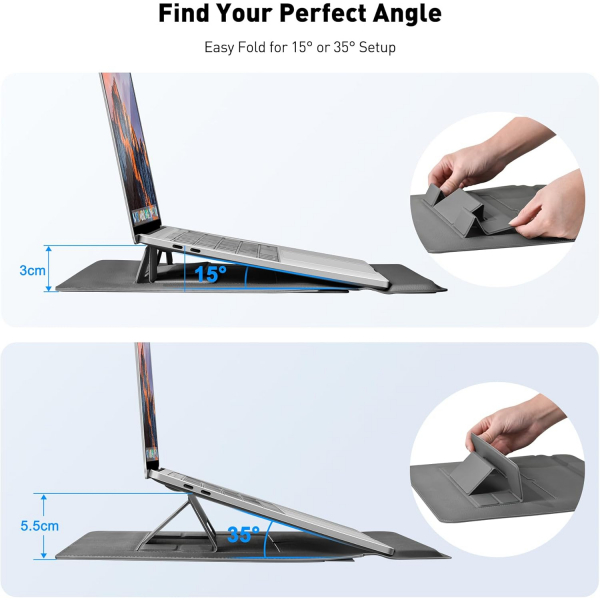 AboveTEK 2si 1 Arada Laptop Klf (13-14 in)-Grey