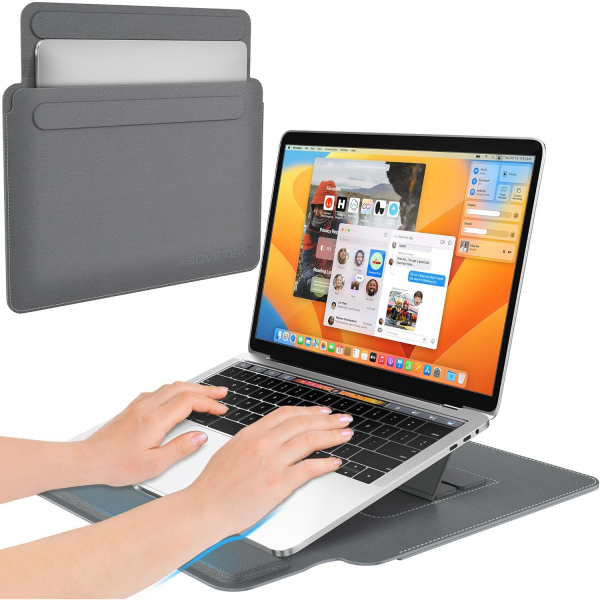 AboveTEK 2si 1 Arada Laptop Klf (13-14 in)-Grey