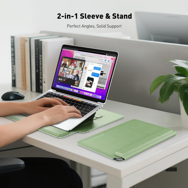 AboveTEK 2si 1 Arada Laptop Klf (13-14 in)-Sage Green