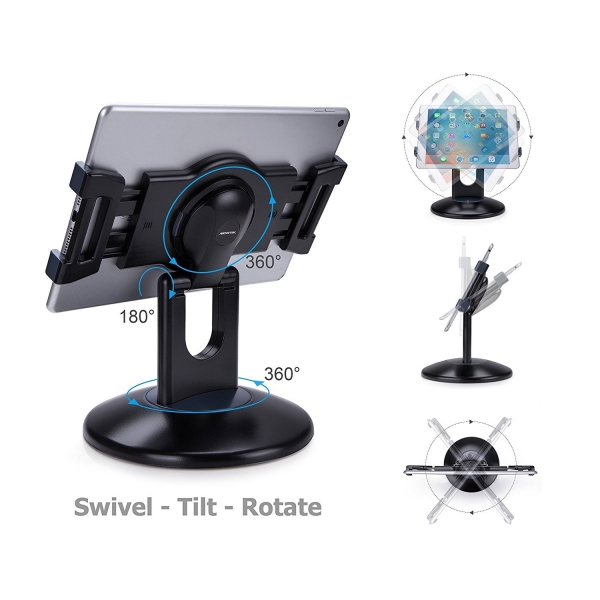 AboveTEK Kiosk Tablet Stand-Black