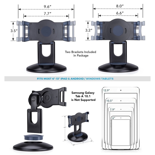 AboveTEK Kiosk Tablet Stand-Black