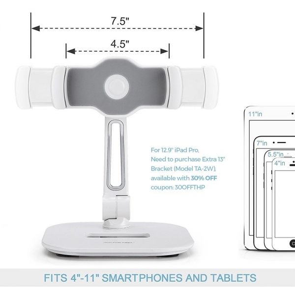 AboveTEK Stylish Telefon/Tablet Stand-White