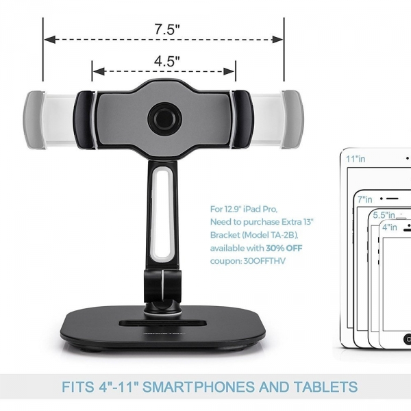 AboveTEK Stylish Telefon/Tablet Stand-Black