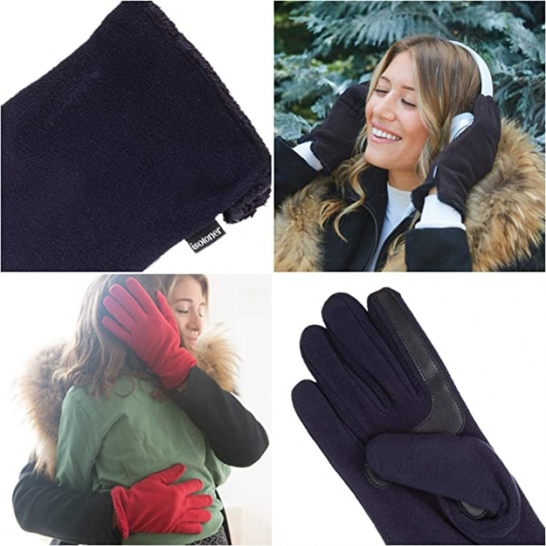 isotoner Rzgar Geirmez Dokunmatik Ekran Polar Eldiven -Midnight Blue