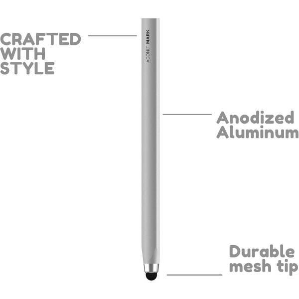 Adonit Android Uyumlu Mark Al�minyum Stylus Kalem-Silver