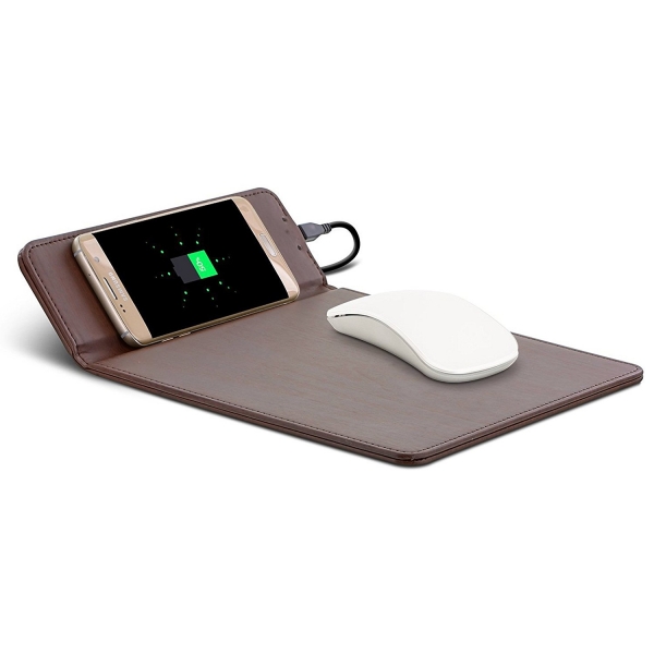 Aduro Kablosuz arj/Mouse Pad-Brown