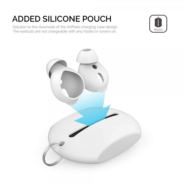 AhaStyle Apple AirPod Silikon Kulak Ucu (Small)-White