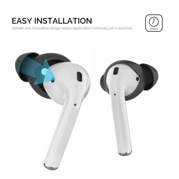 AhaStyle Apple AirPod Silikon Kulak Ucu (Small)-Black