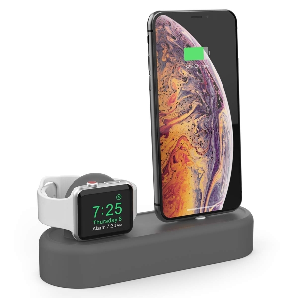 AhaStyle Apple Watch/iPhone Silikon arj Stand-Gray