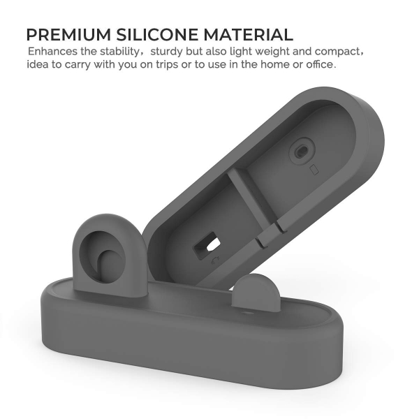 AhaStyle Apple Watch/iPhone Silikon arj Stand-Gray