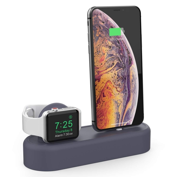 AhaStyle Apple Watch/iPhone Silikon arj Stand-Navy Blue