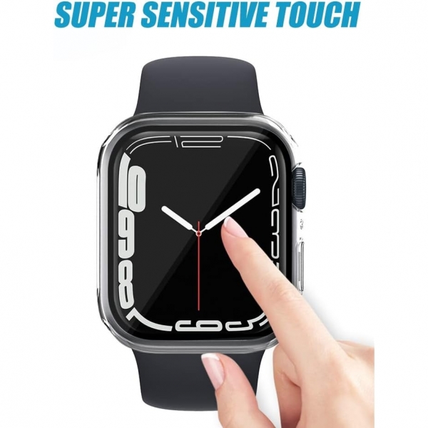 Ailun Apple Watch 9 Bumper Klf(2 Adet)(45mm)-Black Transparent