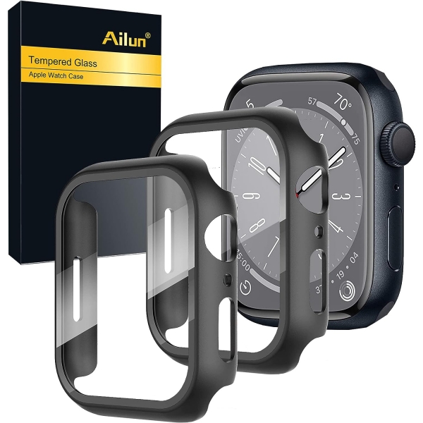 Ailun Apple Watch 9 Bumper Klf(2 Adet)(45mm)-Black