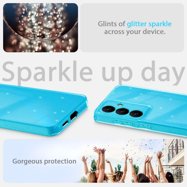 AlCase Galaxy S24 Glitter Klf -Light Blue