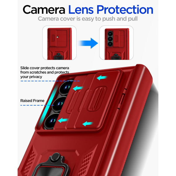 AlCase Samsung Galaxy Z Fold 7 Rugged Klf -Red