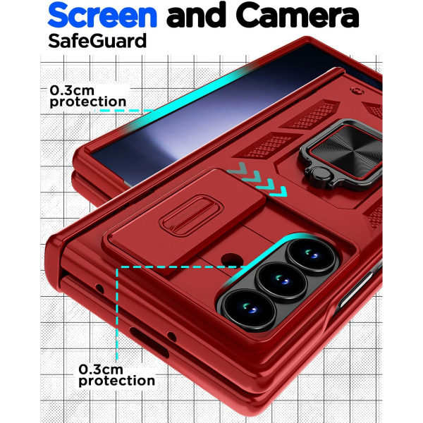 AlCase Samsung Galaxy Z Fold 7 Rugged Klf -Red