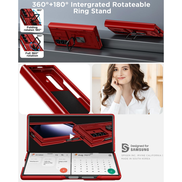AlCase Samsung Galaxy Z Fold 7 Rugged Klf -Red
