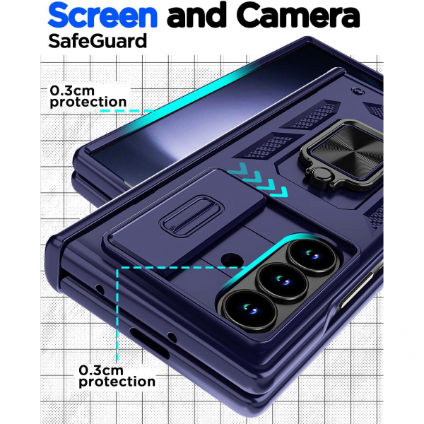 AlCase Samsung Galaxy Z Fold 7 Rugged Klf -Blue