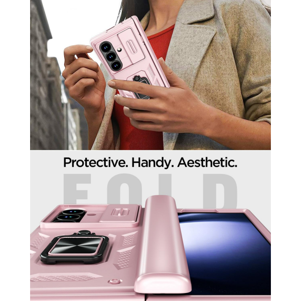 AlCase Samsung Galaxy Z Fold 7 Rugged Klf -Rose Gold