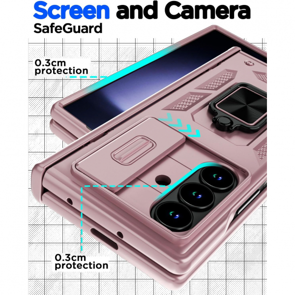AlCase Samsung Galaxy Z Fold 7 Rugged Klf -Rose Gold