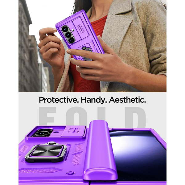 AlCase Samsung Galaxy Z Fold 7 Rugged Klf -Purple