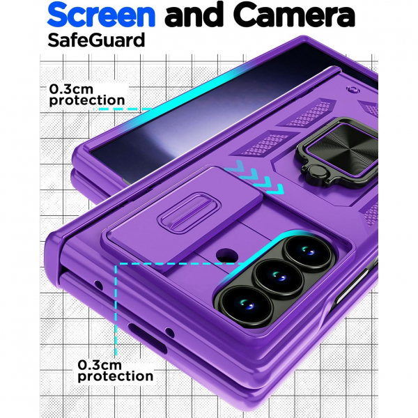 AlCase Samsung Galaxy Z Fold 7 Rugged Klf -Purple