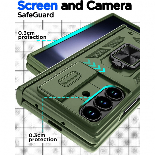 AlCase Samsung Galaxy Z Fold 7 Rugged Klf -Green