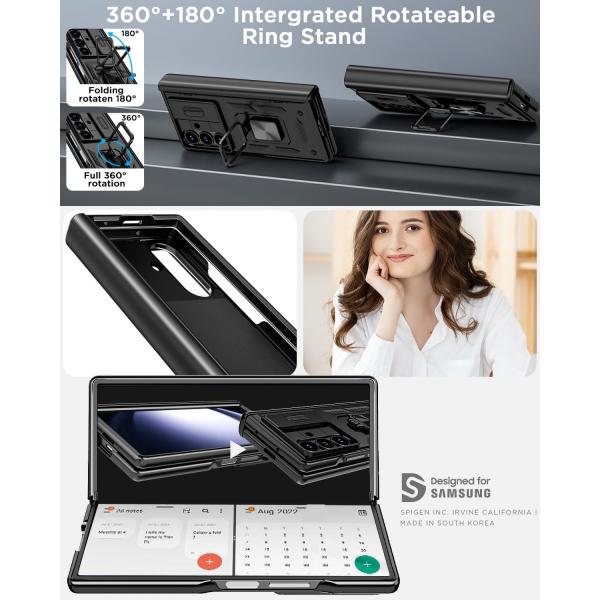 AlCase Samsung Galaxy Z Fold 7 Rugged Klf -Black