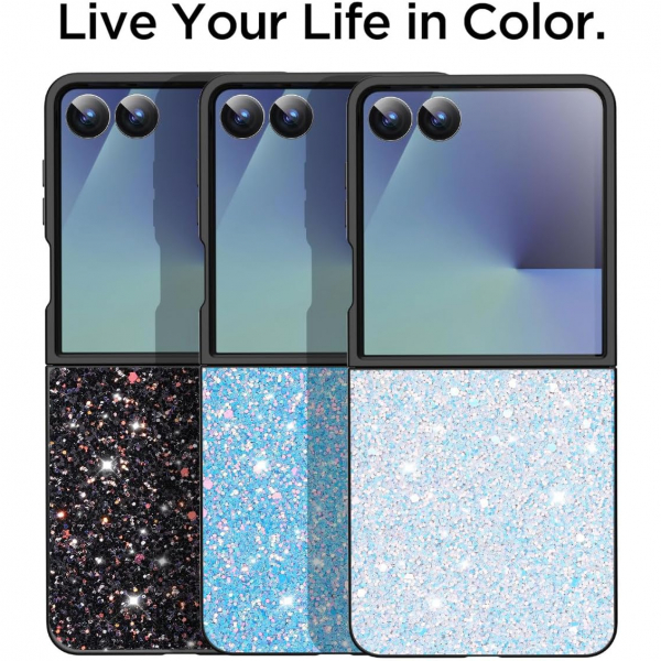 AlCase Samsung Galaxy Z Flip 7 Parltl Klf-Black Glitter